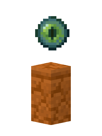 Red Sandstone Waystone with its floating Ender Eye above the stone base