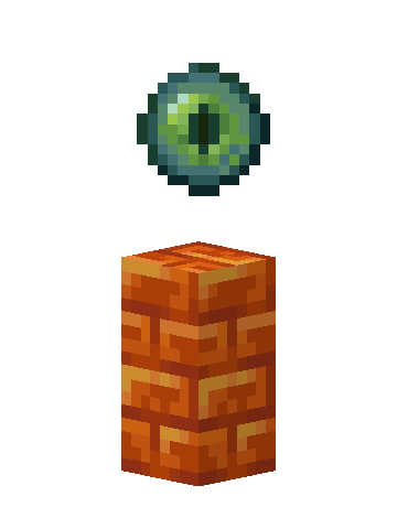 Resin Brick Waystone with its floating Ender Eye above the stone base